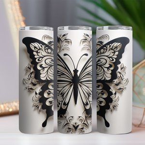 Butterfly 20 oz Tumbler w/ Dual Lids